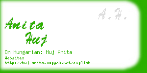 anita huj business card